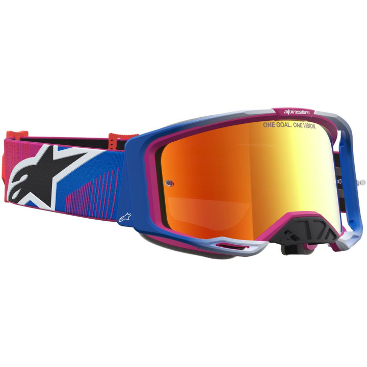 Masque Alpinestars vision 8 maven fire rouge noir miroir rouge
