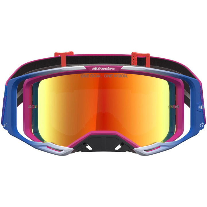 Masque Alpinestars vision 8 maven fire rouge noir miroir rouge