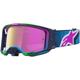 Masque Alpinestars vision 8 maven blithe bleu violet miroir rose