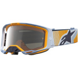 Masque Alpinestars vision 8 maven dust bleu orange miroir argent