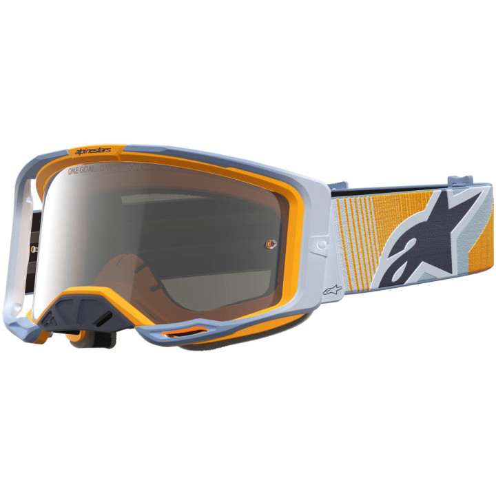 Masque Alpinestars vision 8 maven dust bleu orange miroir argent
