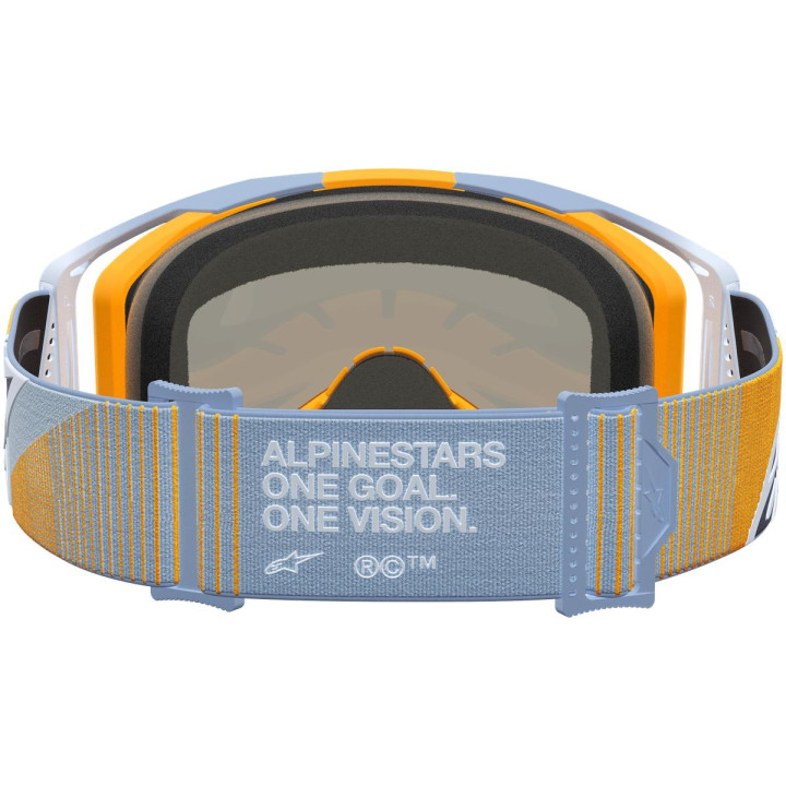 Masque Alpinestars vision 8 maven dust bleu orange miroir argent