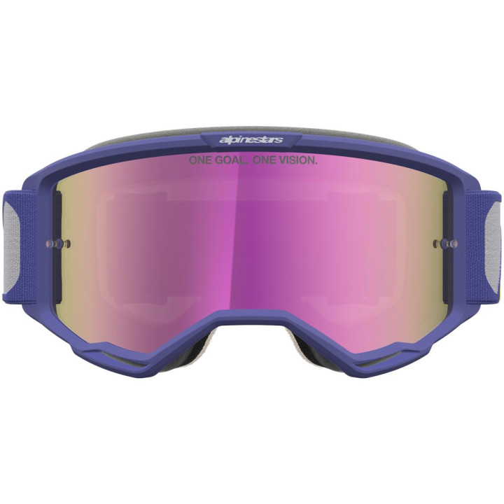 Masque Alpinestars vision 5 drag rouge violet miroir rose