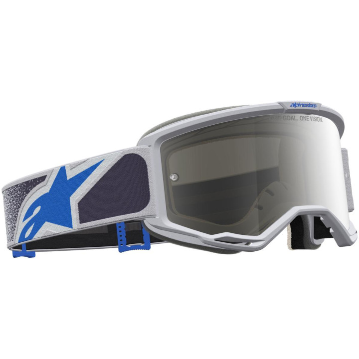 Masque Alpinestars vision 5 drag light lilac bleu miroir argent