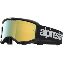 Masque Alpinestars vision 5 hone noir blanc miroir or