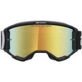 Masque Alpinestars vision 5 hone noir blanc miroir or