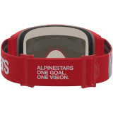 Masque Alpinestars vision 5 hone rouge blanc miroir argent