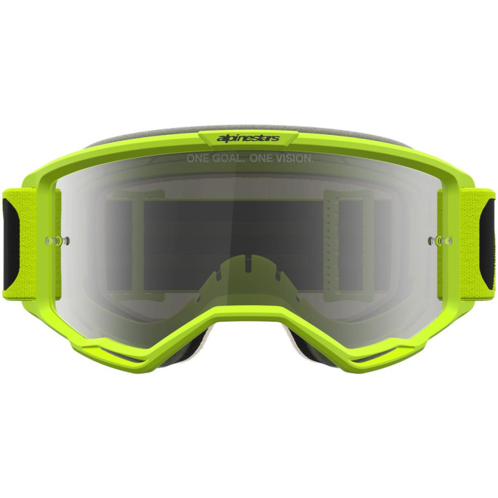 Masque Alpinestars vision 5 rora noir ylow fluo miroir argent