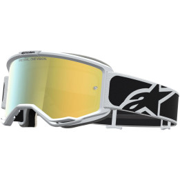 Masque Alpinestars vision 5 rora noir blanc miroir or