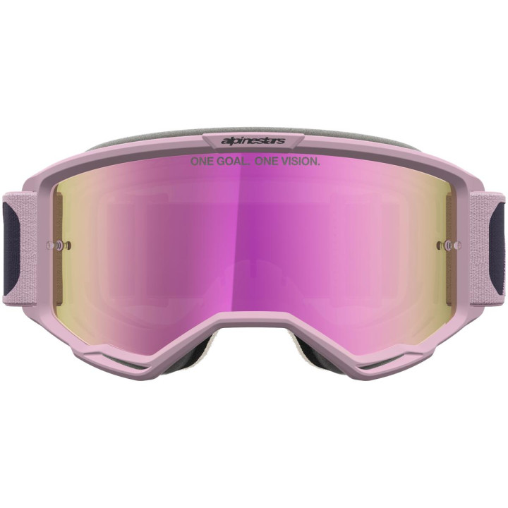 Masque Alpinestars vision 5 rora graystone old rose miroir rose
