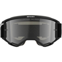 Masque Alpinestars vision 5 corp 2 noir blanc miroir argent
