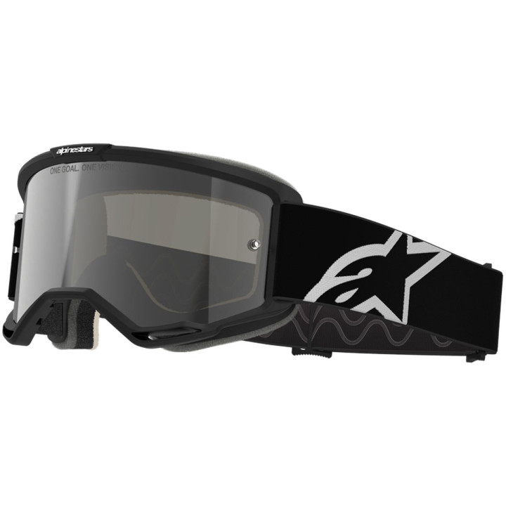 Masque Alpinestars vision 5 corp 2 noir blanc miroir argent