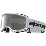 Masque Alpinestars vision 3 wordmark blanc noir miroir argent