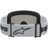 Masque Alpinestars vision 3 wordmark blanc noir miroir argent