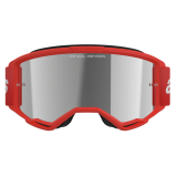 Masque Alpinestars vision 3 wordmark rouge miroir argent