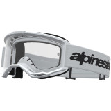 Masque Alpinestars vision 3 wordmark blanc noir transparent