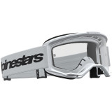 Masque Alpinestars vision 3 wordmark blanc noir transparent