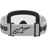 Masque Alpinestars vision 3 wordmark blanc noir transparent