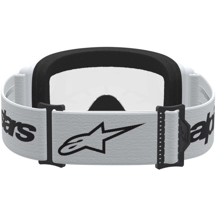 Masque Alpinestars vision 3 wordmark blanc noir transparent
