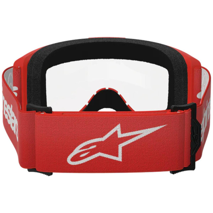Masque Alpinestars vision 3 wordmark rouge transparent