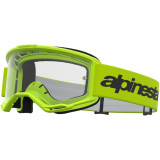 Masque Alpinestars vision 3 wordmark jaune fluo transparent