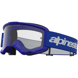 Masque Alpinestars vision 3 wordmark bleu transparent