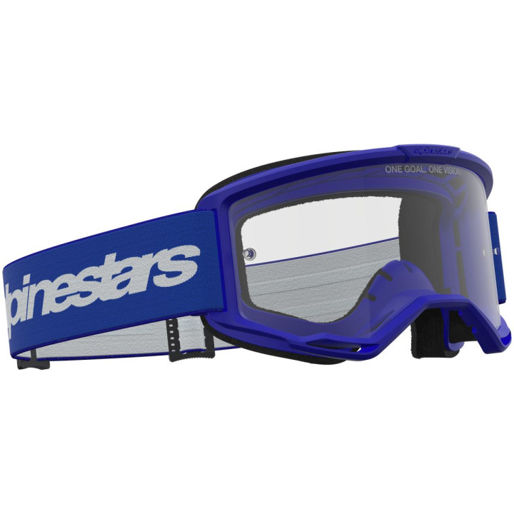 Masque Alpinestars vision 3 wordmark bleu transparent