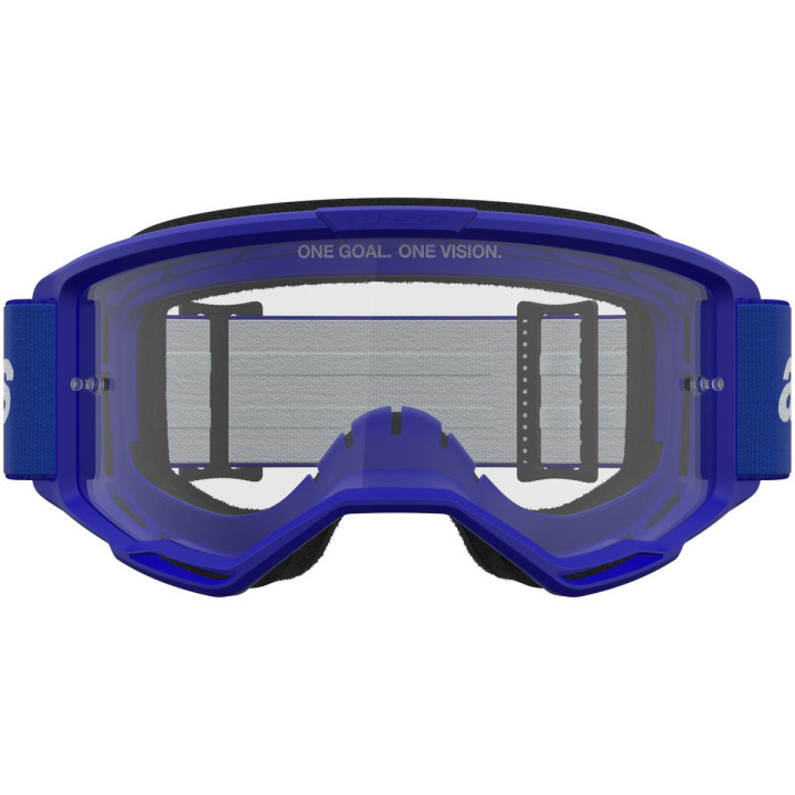 Masque Alpinestars vision 3 wordmark bleu transparent