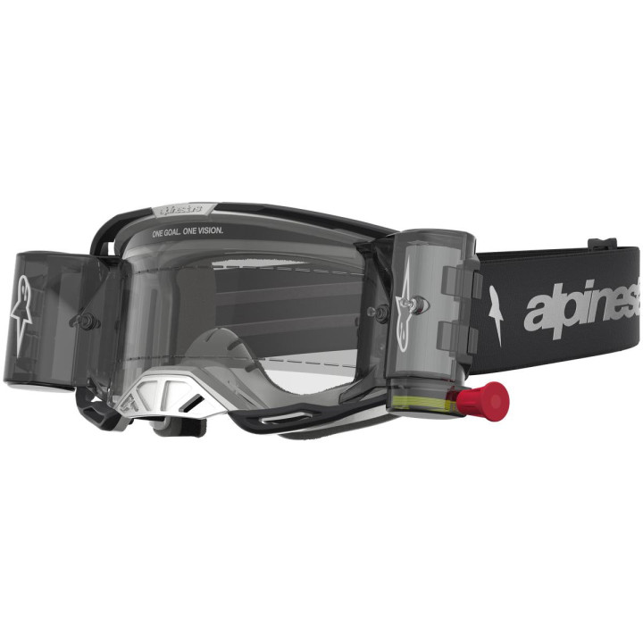 Masque Alpinestars vision 8 amber noir argent transparent 5103327-1742-OS