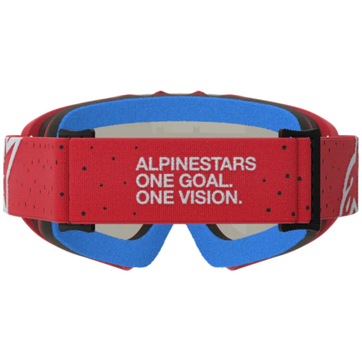 Masque Alpinestars vision enfant vesta rouge fluo chrome miroir argent