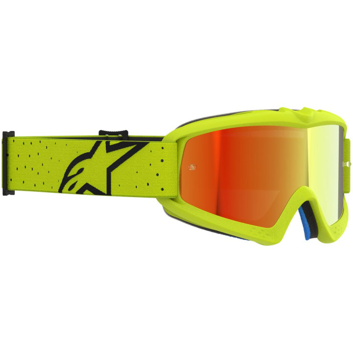 Masque Alpinestars vision enfant vesta jaune fluo noir miroir rouge