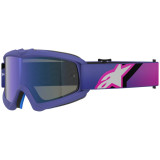 Masque Alpinestars vision enfant corp violet fluo rose miroir bleu