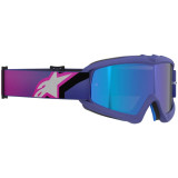 Masque Alpinestars vision enfant corp violet fluo rose miroir bleu
