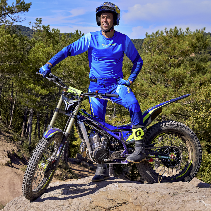 Gants trial sherco team bleu | Oxmoto