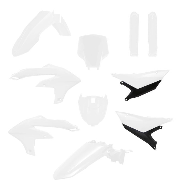 Kit plastique Polisport Yamaha blanc | Oxmoto