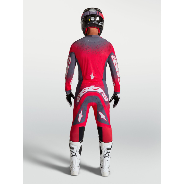 Tenue Alpinestars Supertech Hiten AFD gris/rouge | Oxmoto
