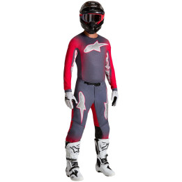 Tenue Alpinestars Supertech Hiten AFD gris/rouge | Oxmoto