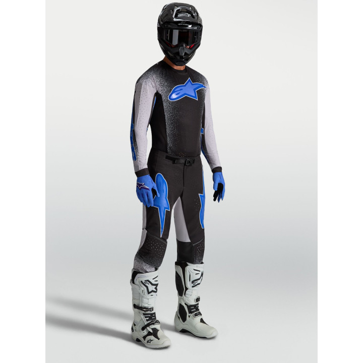 Tenue Alpinestars Supertech Hiten AFD noir/blanc | Oxmoto