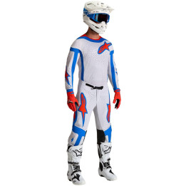 Tenue Alpinestars Supertech Vesta blanc/rouge | Oxmoto