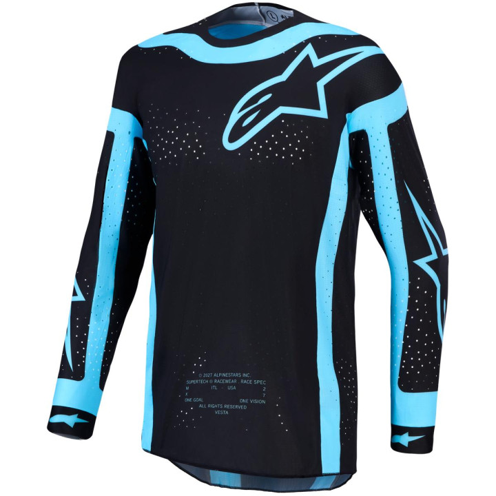 Tenue Alpinestars Supertech Vesta noir/turquoise | Oxmoto
