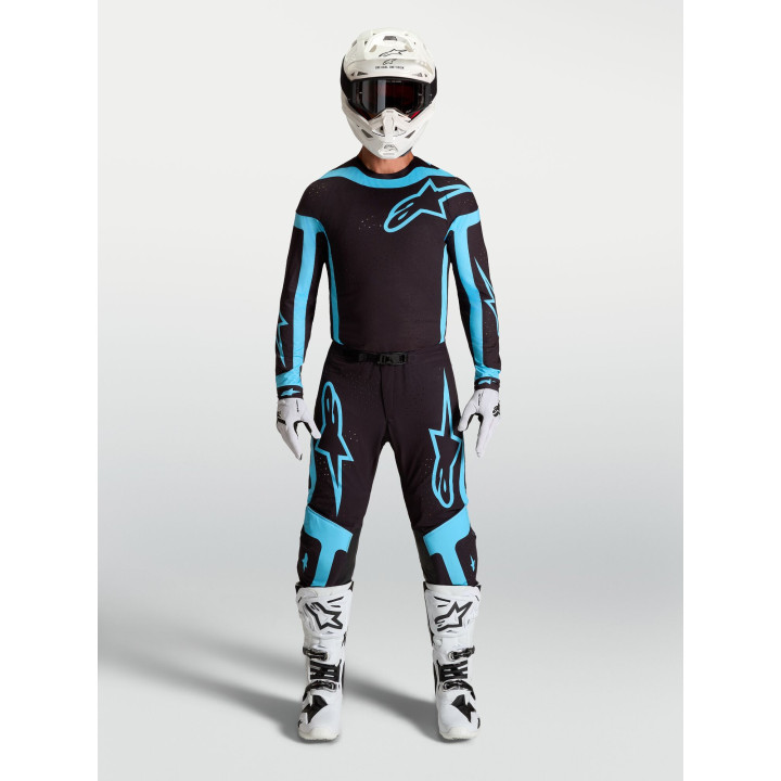Tenue Alpinestars Supertech Vesta noir/turquoise | Oxmoto
