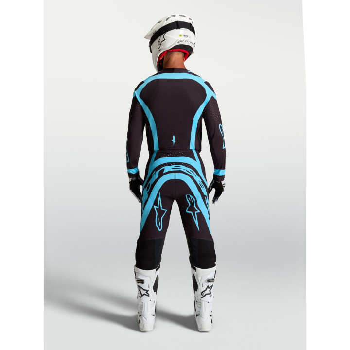 Tenue Alpinestars Supertech Vesta noir/turquoise | Oxmoto