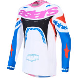 Tenue Alpinestars Supertech Dyna blanc/bleu | Oxmoto