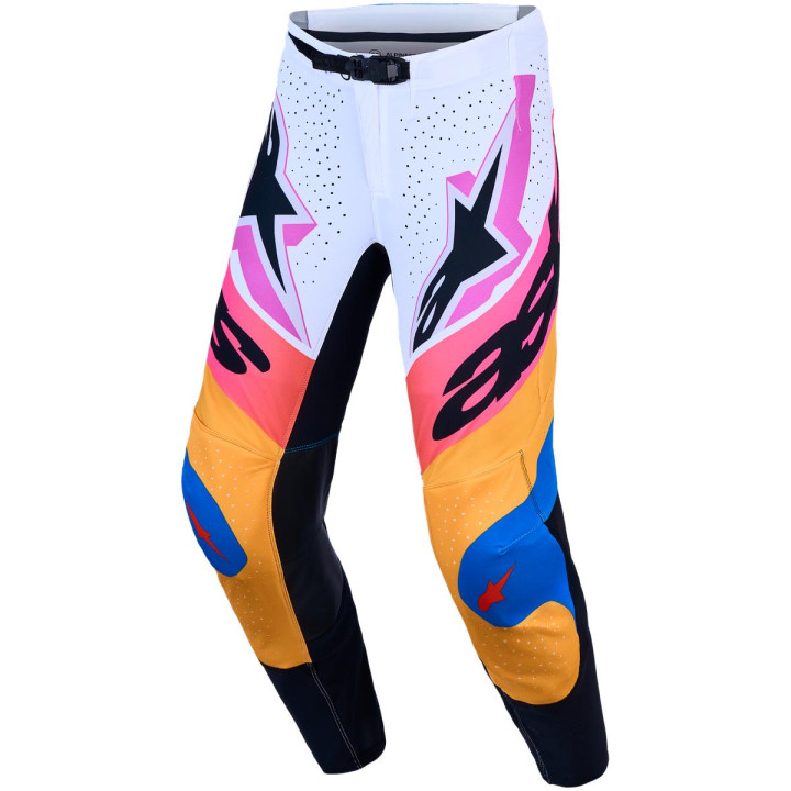 Tenue Alpinestars Supertech Dyna blanc/bleu | Oxmoto