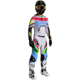 Tenue Alpinestars Supertech Dyna blanc/vert | Oxmoto