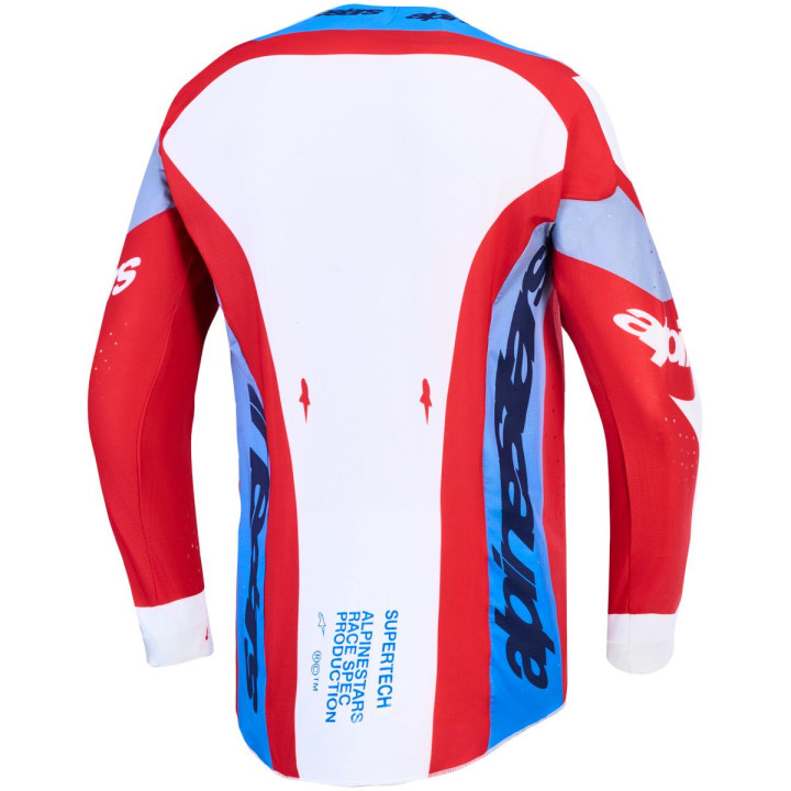Tenue Alpinestars Supertech Dyna rouge/blanc | Oxmoto