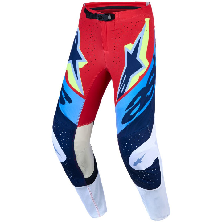 Tenue Alpinestars Supertech Dyna rouge/blanc | Oxmoto