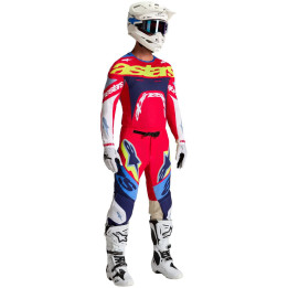 Tenue Alpinestars Supertech Dyna rouge/blanc | Oxmoto