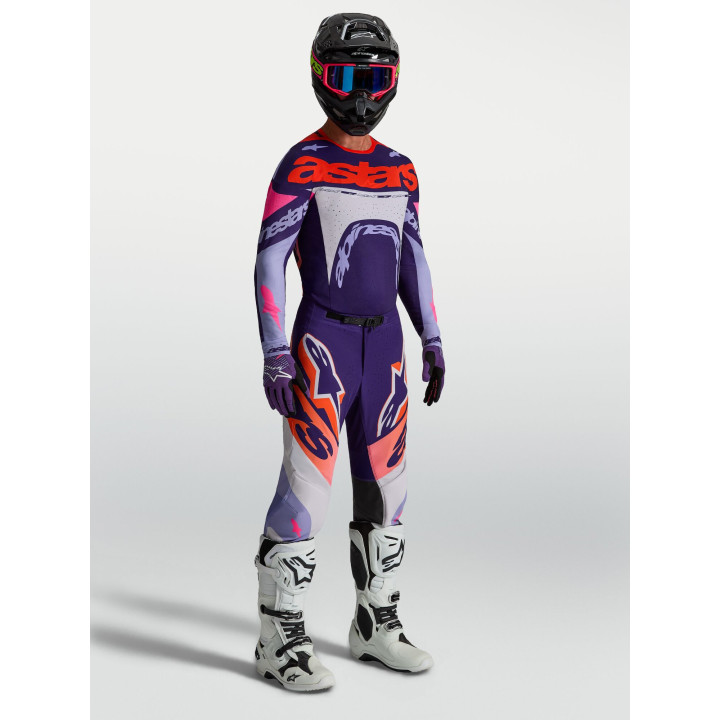 Tenue Alpinestars Supertech Dyna violet/rose | Oxmoto