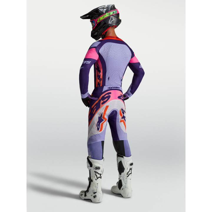 Tenue Alpinestars Supertech Dyna violet/rose | Oxmoto